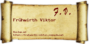 Frühwirth Viktor névjegykártya
