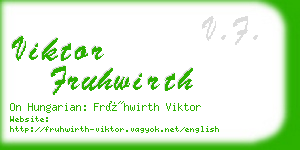 viktor fruhwirth business card